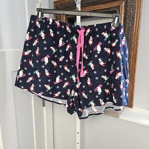 Cozy Snowman Print Pajama Shorts